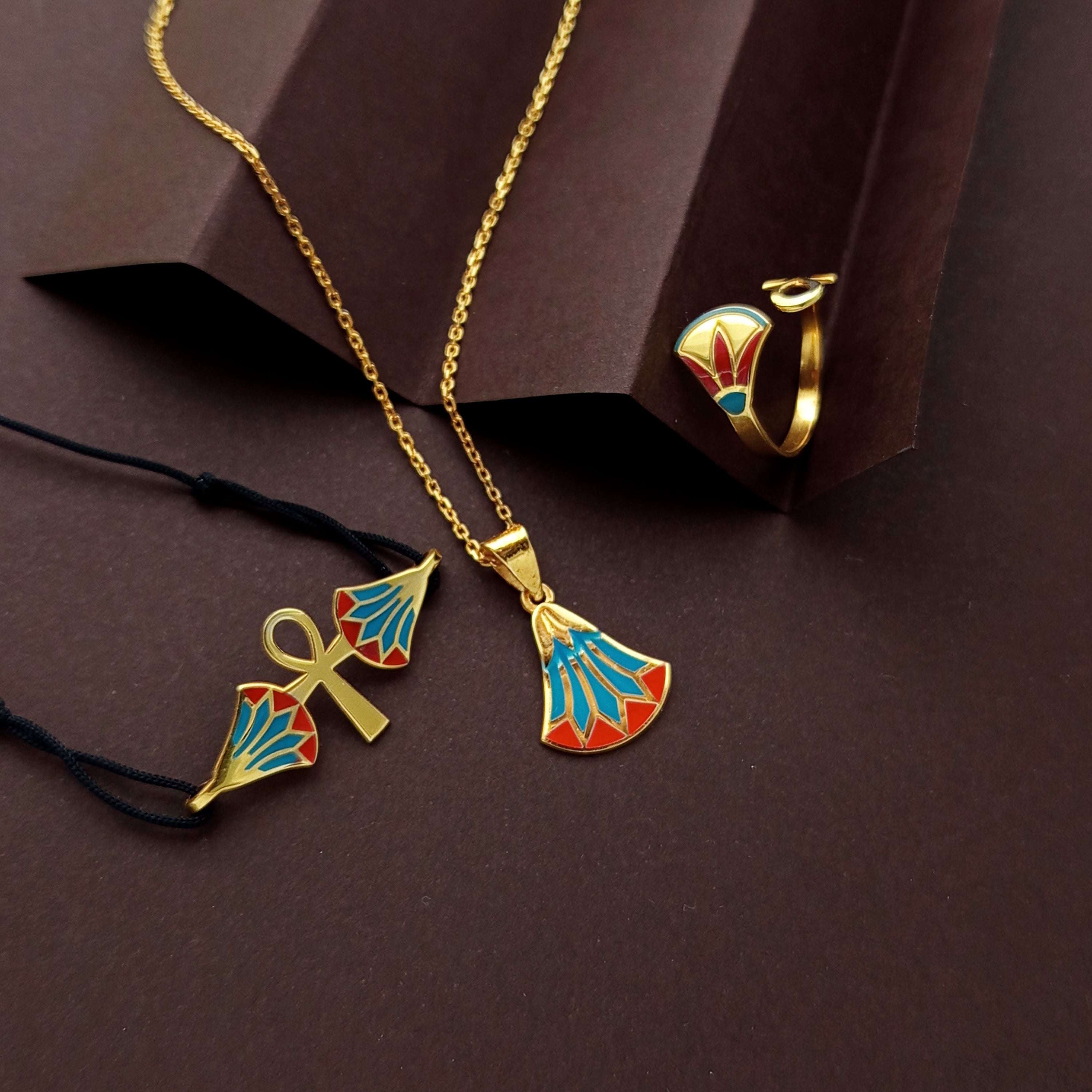 Egyptian Enamel Necklace