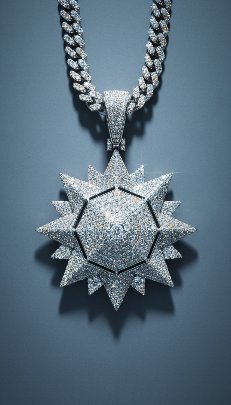 Iced-Out Pendant With VS Diamonds