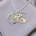 Sterling Silver City Skyline Necklace: Dreamer Girl Pendant, Travel Jewelry