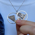 Sterling Silver Egypt Necklace: Sphinx & Pyramid Pendant - Ancient Jewelry