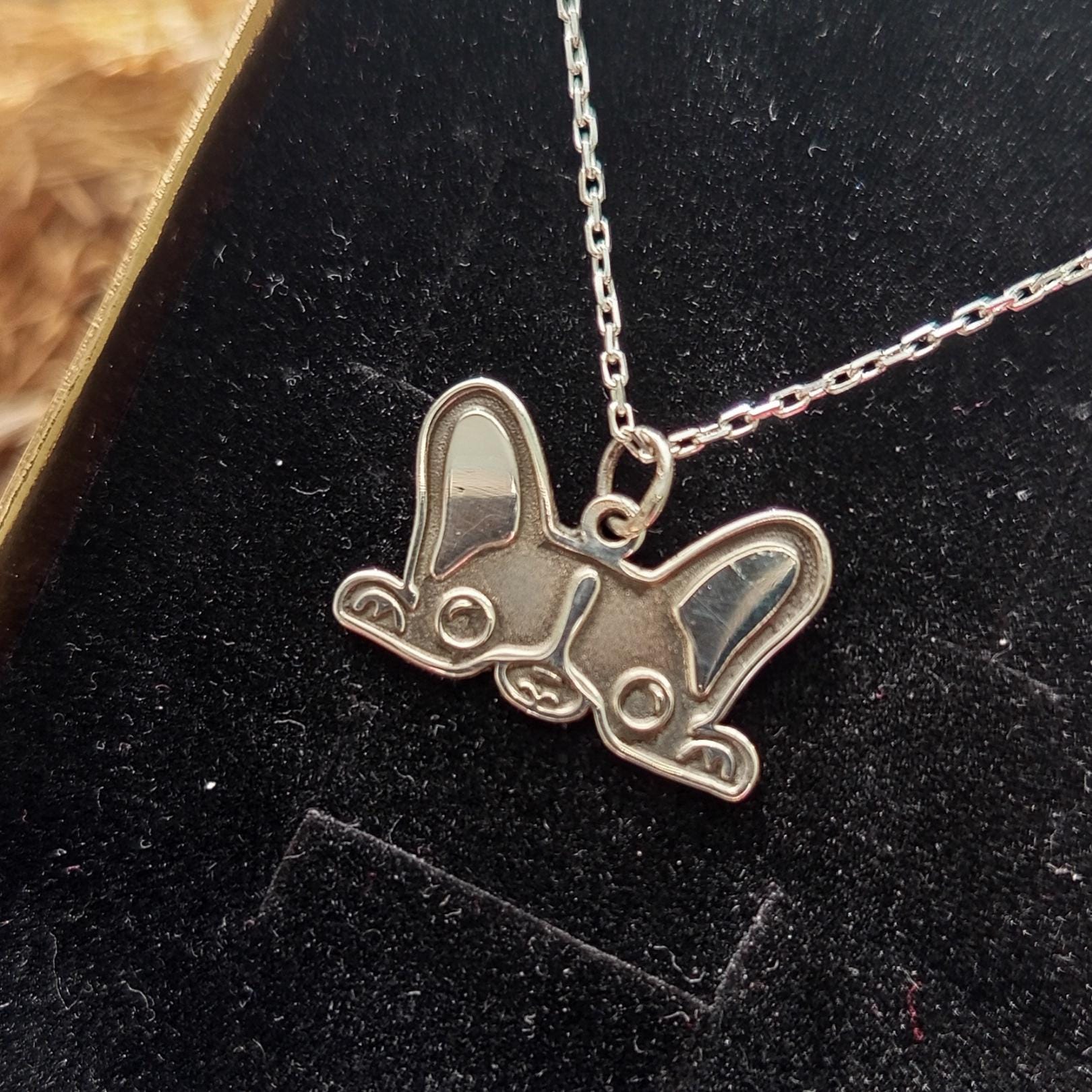 French Bulldog Peek Necklace – Dog Lover Gift