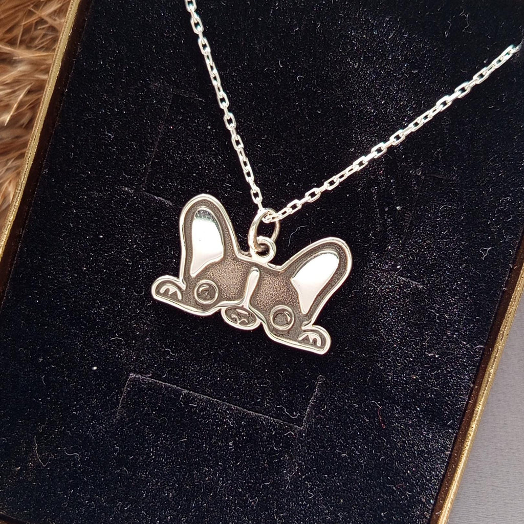 French Bulldog Peek Necklace – Dog Lover Gift