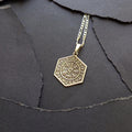Unisex Viking Compass Vegvísir Necklace – Nordic Rune Pendant