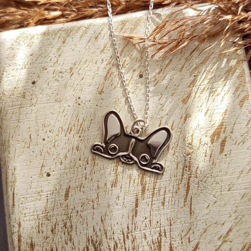 French Bulldog Peek Necklace – Dog Lover Gift