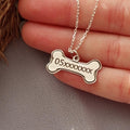 Personalized Pet ID Bone Necklace With Phone Number