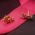 Gold Name Earrings – Personalized Sterling Silver Studs