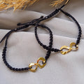 Gold Plated 925 Sterling Silver Handmade Infinity Macramé Bracelet - Adjustable Bracelet