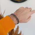 Handmade Minimalist Hematite & Sterling Silver Bracelet – Men's Beaded Jewelry