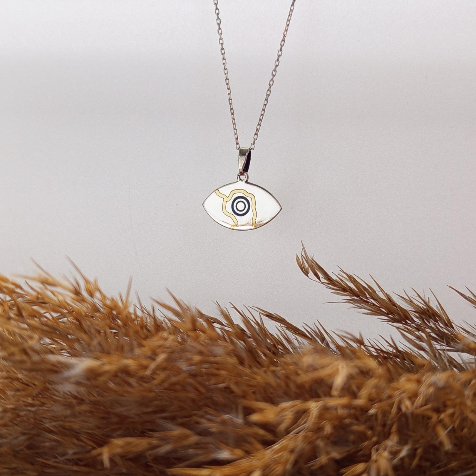 Kintsugi Evil Eye Necklace
