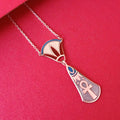 Ancient Egyptian–Inspired Ankh Necklace – 925 Sterling Silver Pendant with Enamel Details