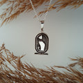 Vintage Ancient Egyptian Cat Pendant Necklace – 925 Sterling Silver Bastet-Inspired Design
