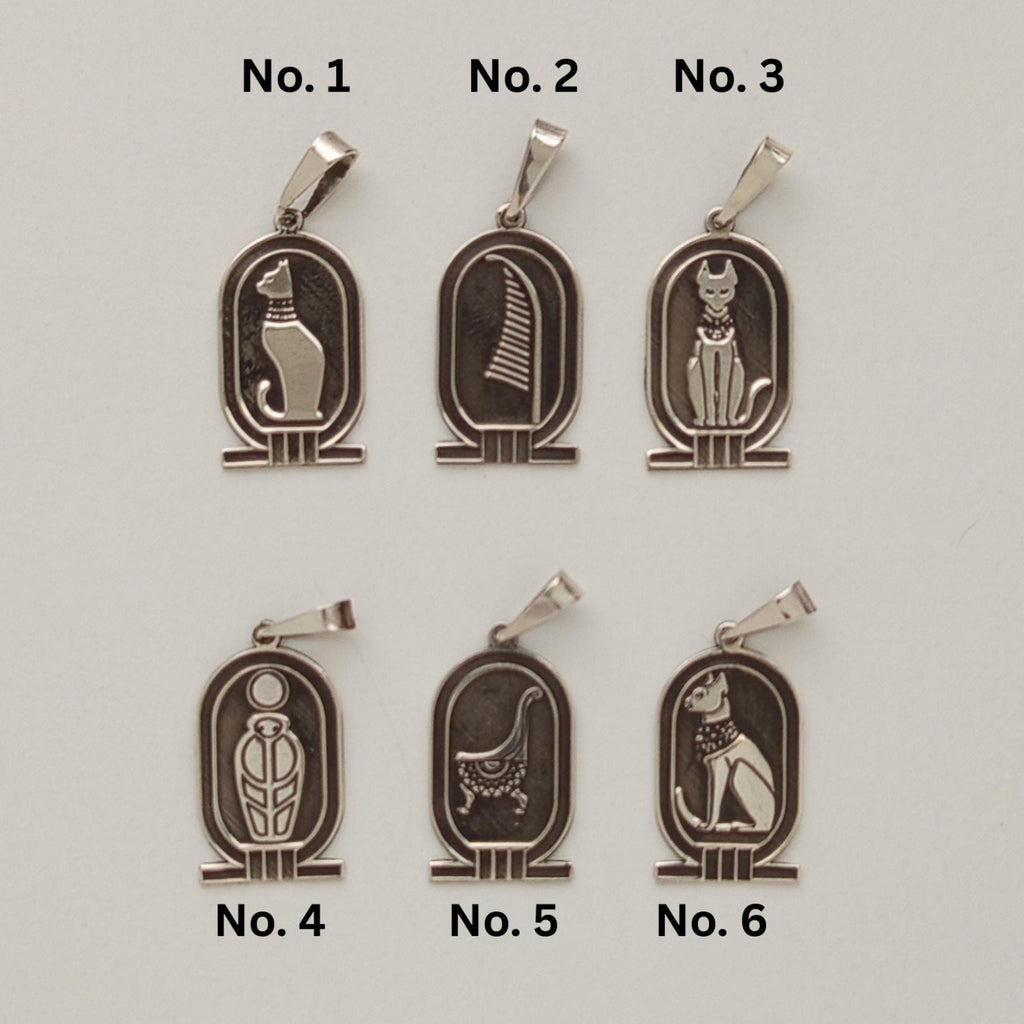 Vintage Ancient Egyptian Cat Pendant Necklace – 925 Sterling Silver Bastet-Inspired Design