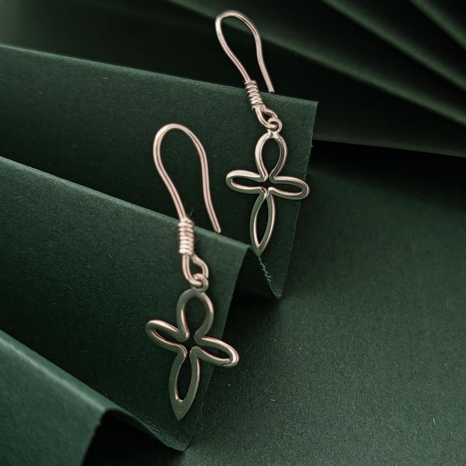 Gold Cross Earrings – Minimal Cross Inspired by the Human Figure