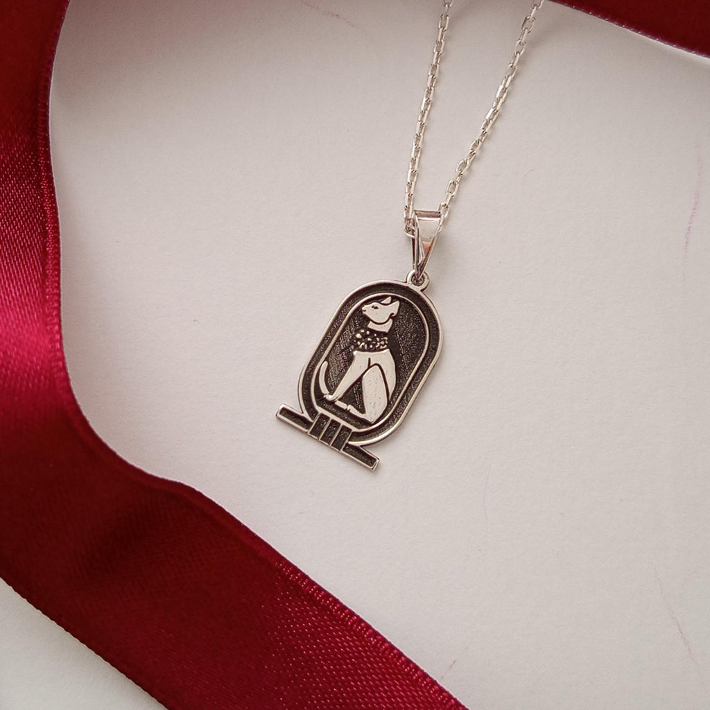 Ancient Egyptian Cat Pendant Necklace – 925 Sterling Silver Bastet-Inspired Jewelry