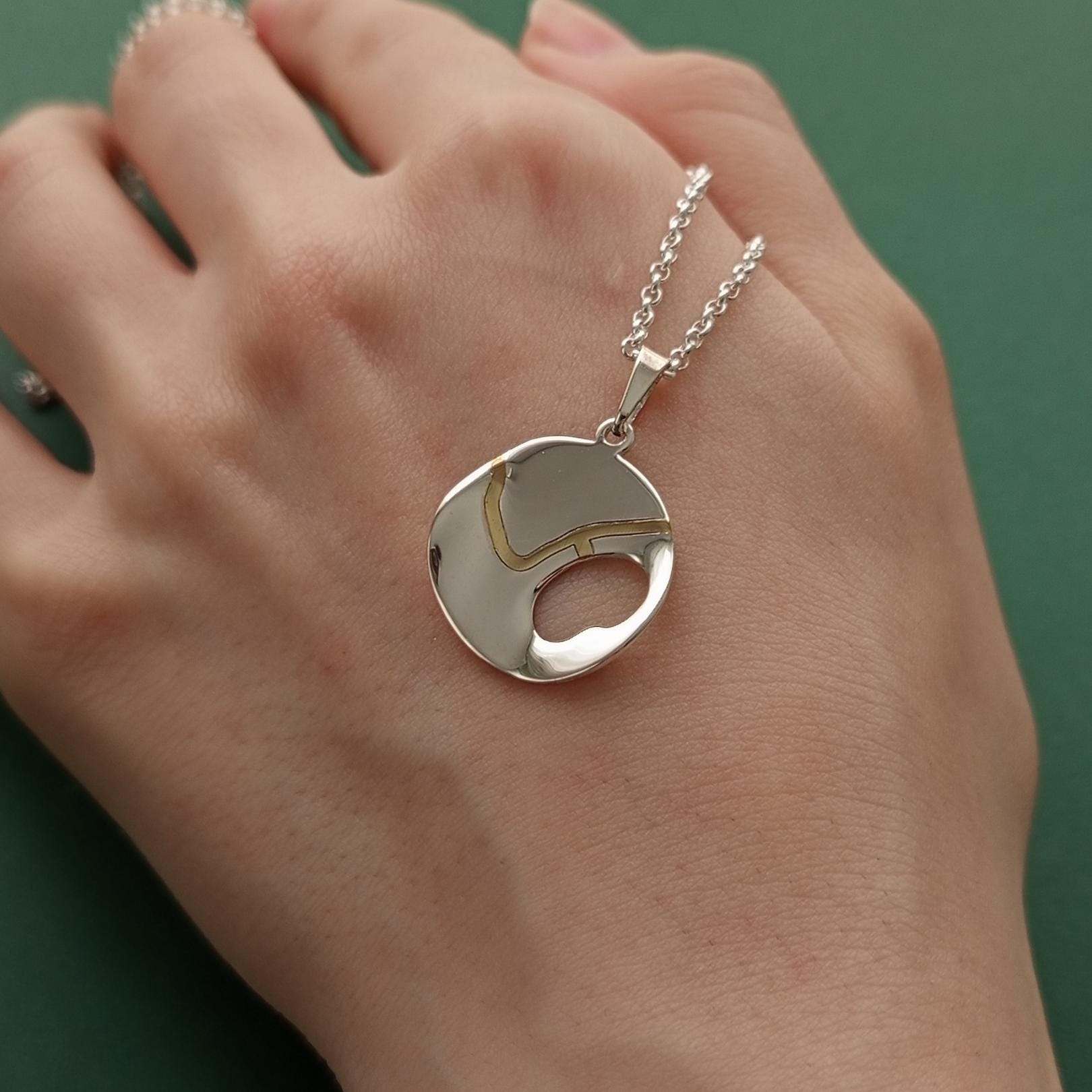 Kintsugi Crescent Moon Necklace