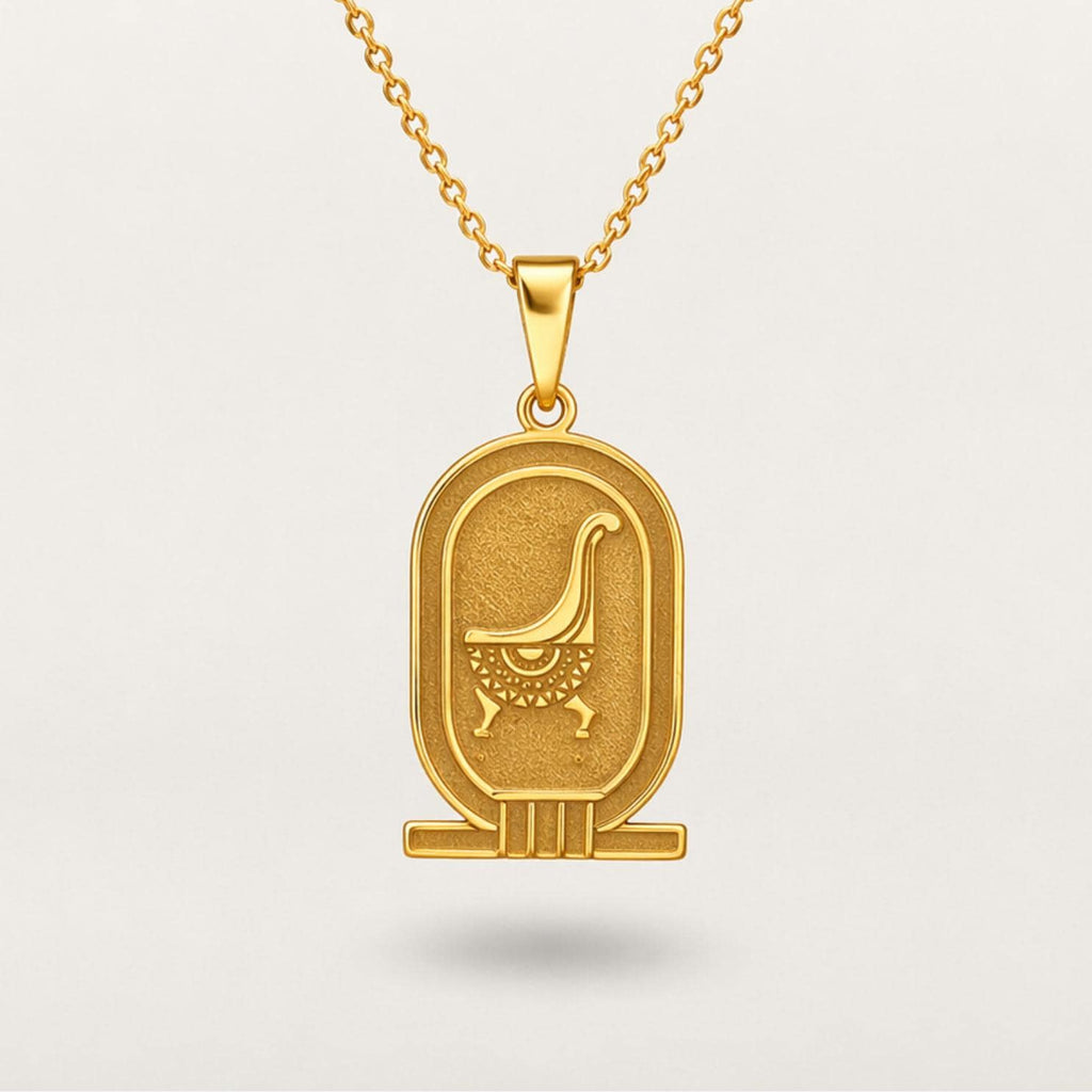 Gold Vintage Ancient Egyptian Symbol Pendant – 925 Sterling Silver gold plated