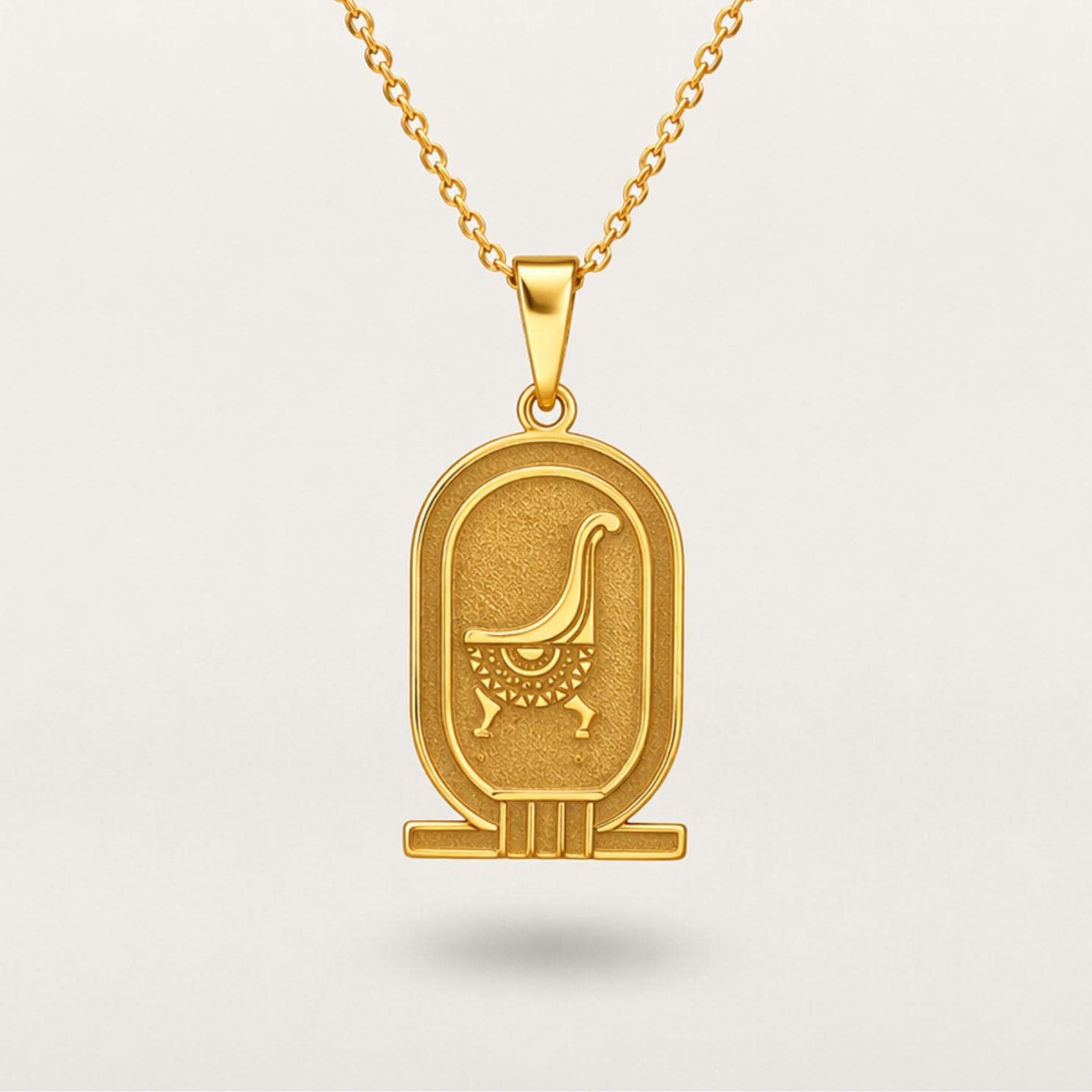 Gold Vintage Ancient Egyptian Symbol Pendant – 925 Sterling Silver gold plated