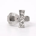 Ankh Ring – 925 Sterling Silver Engraved Hieroglyphs, Open Band Egyptian Jewelry, Gift For Her