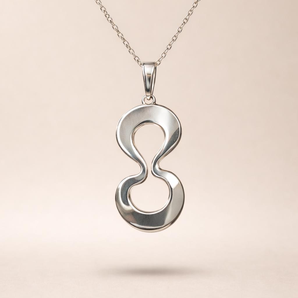 Infinity Freedom Necklace in Sterling Silver – Symbol of Strength & Resilience