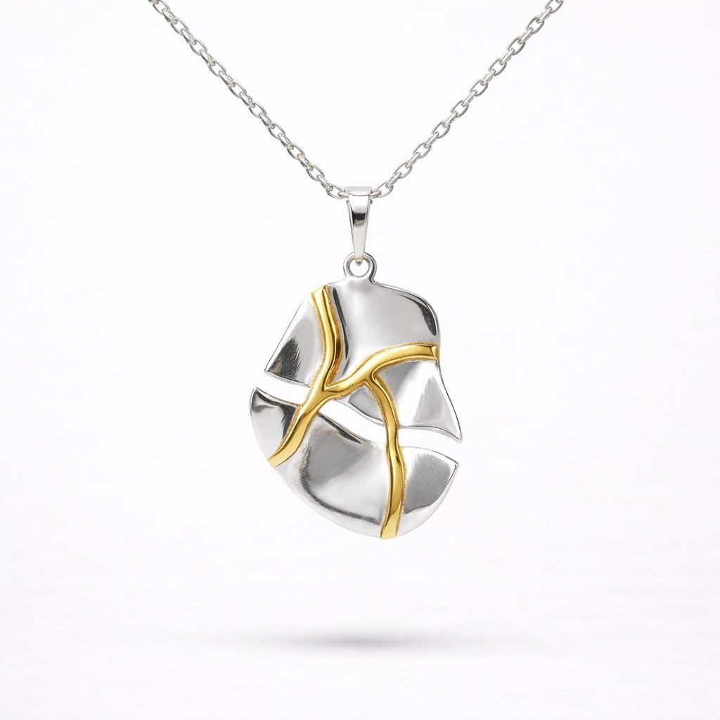 Kintsugi Broken Heart Necklace