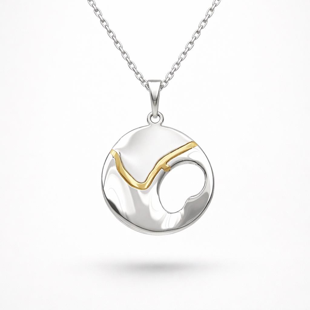Kintsugi Crescent Moon Necklace