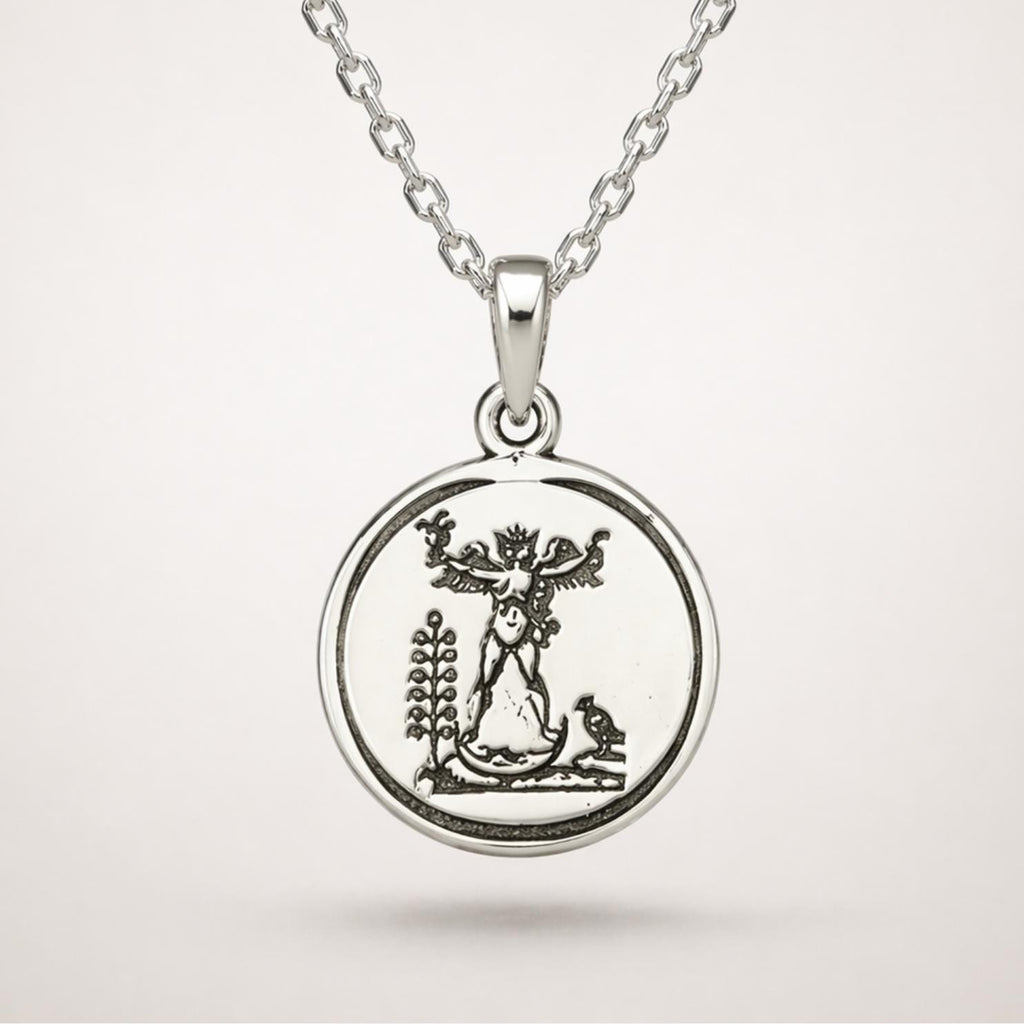 Sun Moon Necklace – Sterling Silver Celestial Alchemy Pendant, Sacred Geometry, Kintsugi Style