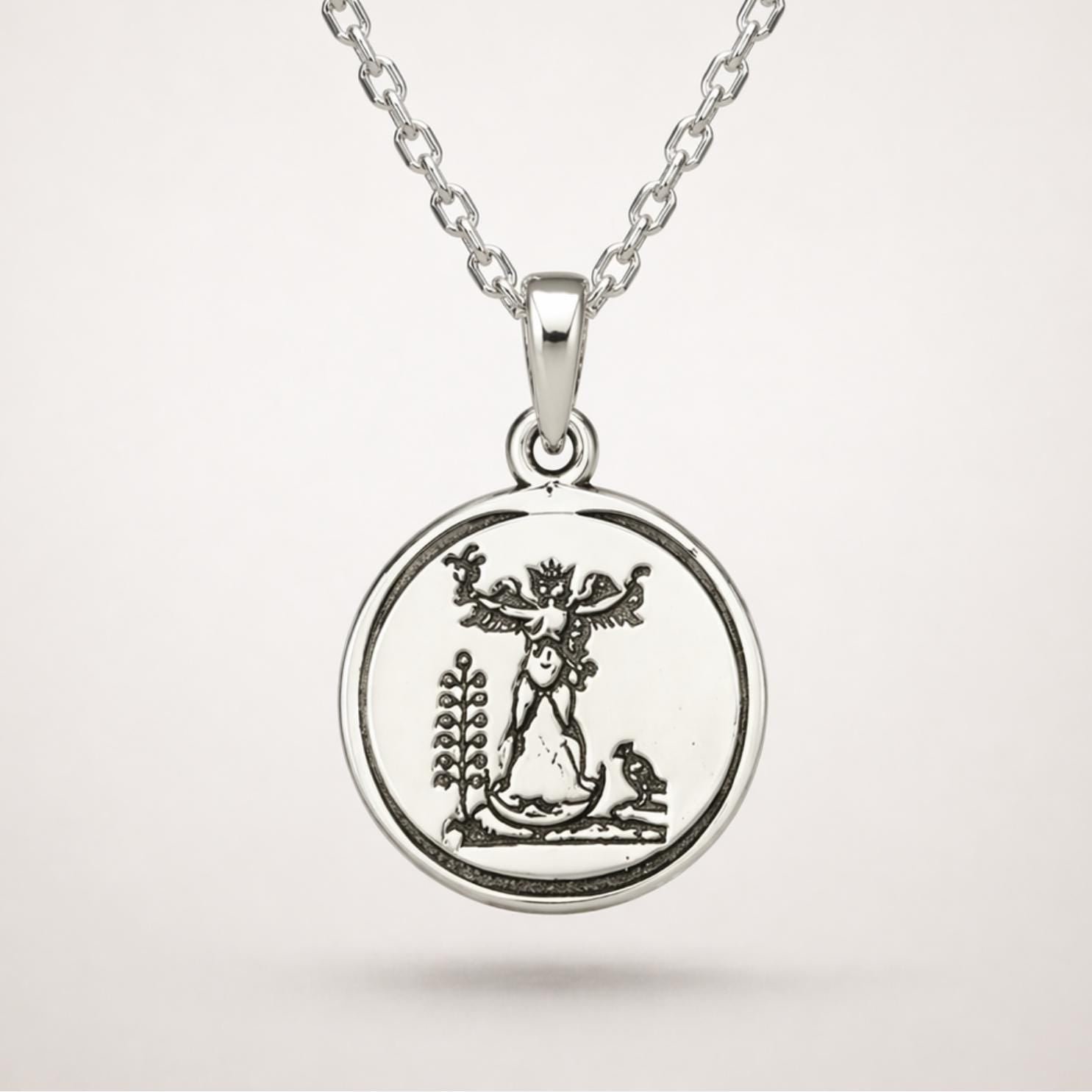 Sun Moon Necklace – Sterling Silver Celestial Alchemy Pendant, Sacred Geometry, Kintsugi Style