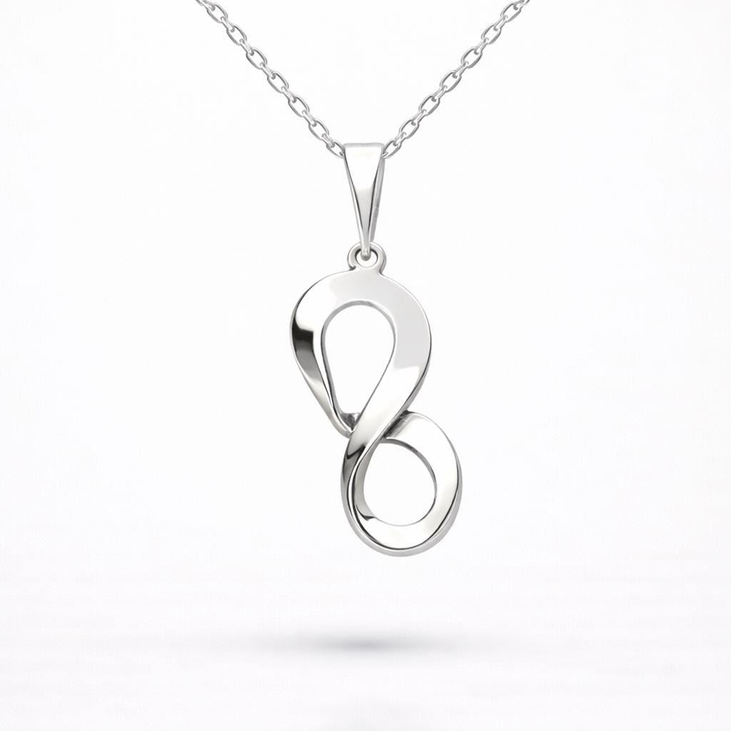 Infinity Freedom Necklace in Sterling Silver – Symbol of Strength & Resilience