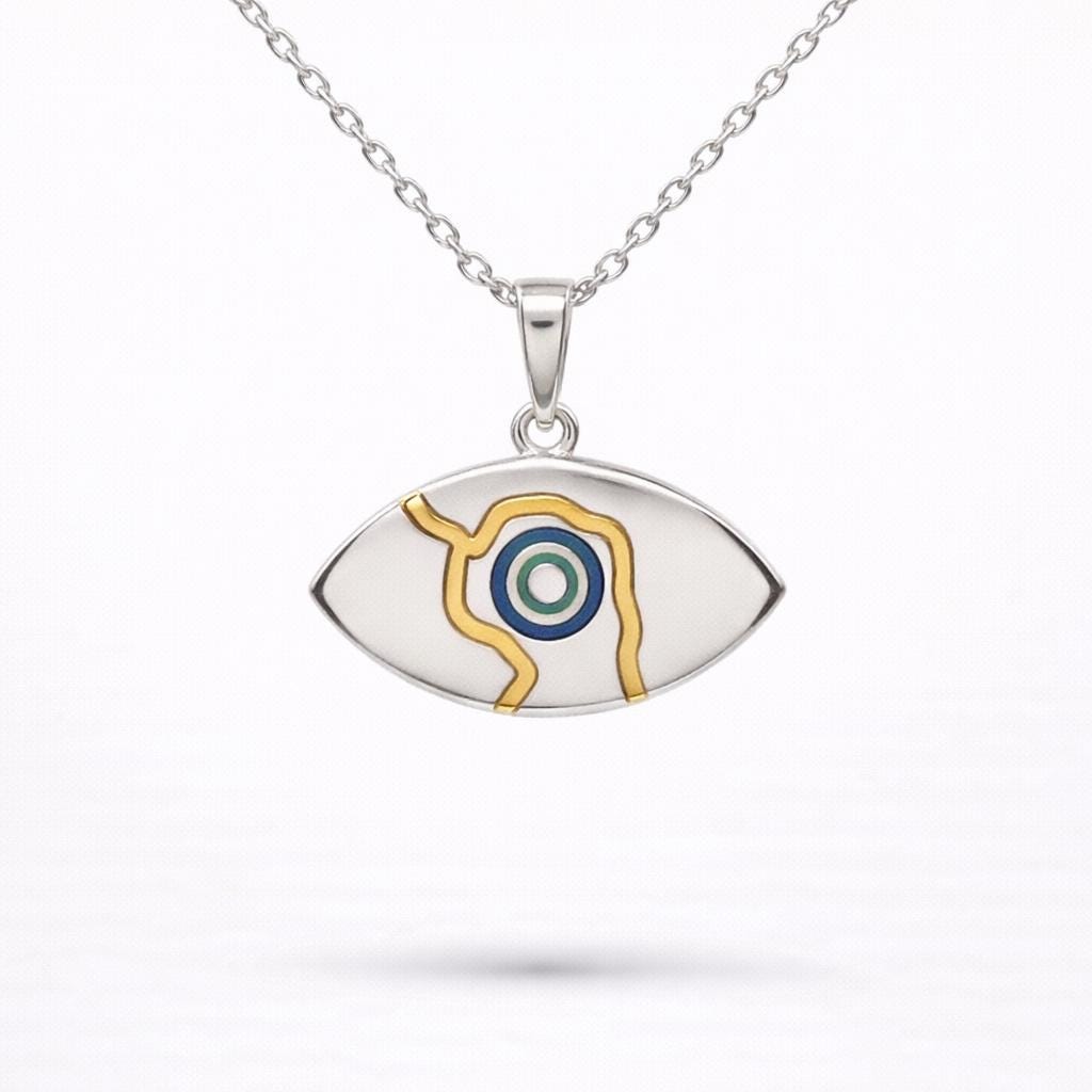 Kintsugi Evil Eye Necklace