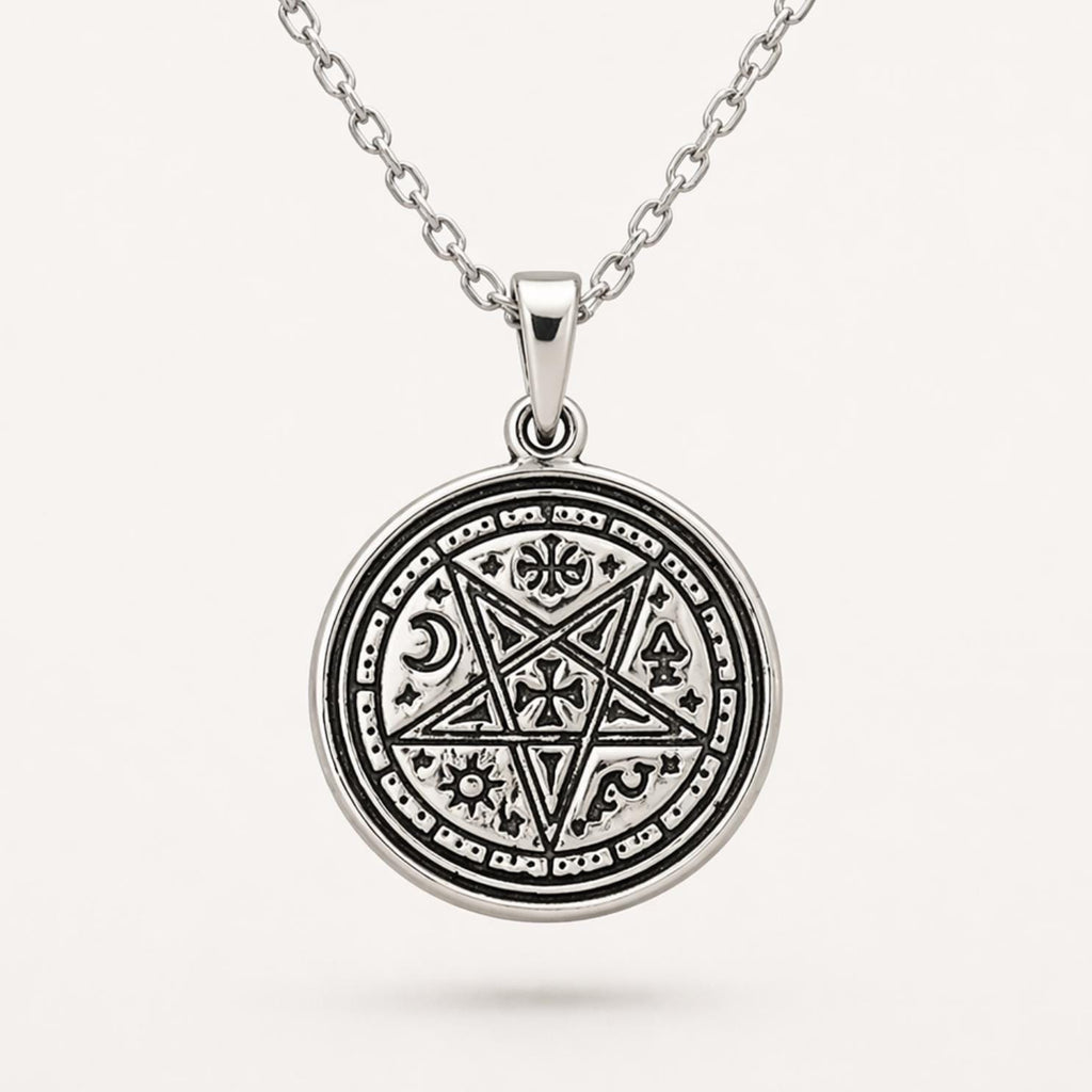 Star Necklace – Kintsugi Sterling Silver Talisman Pendant with Gold Lines (4 Designs)