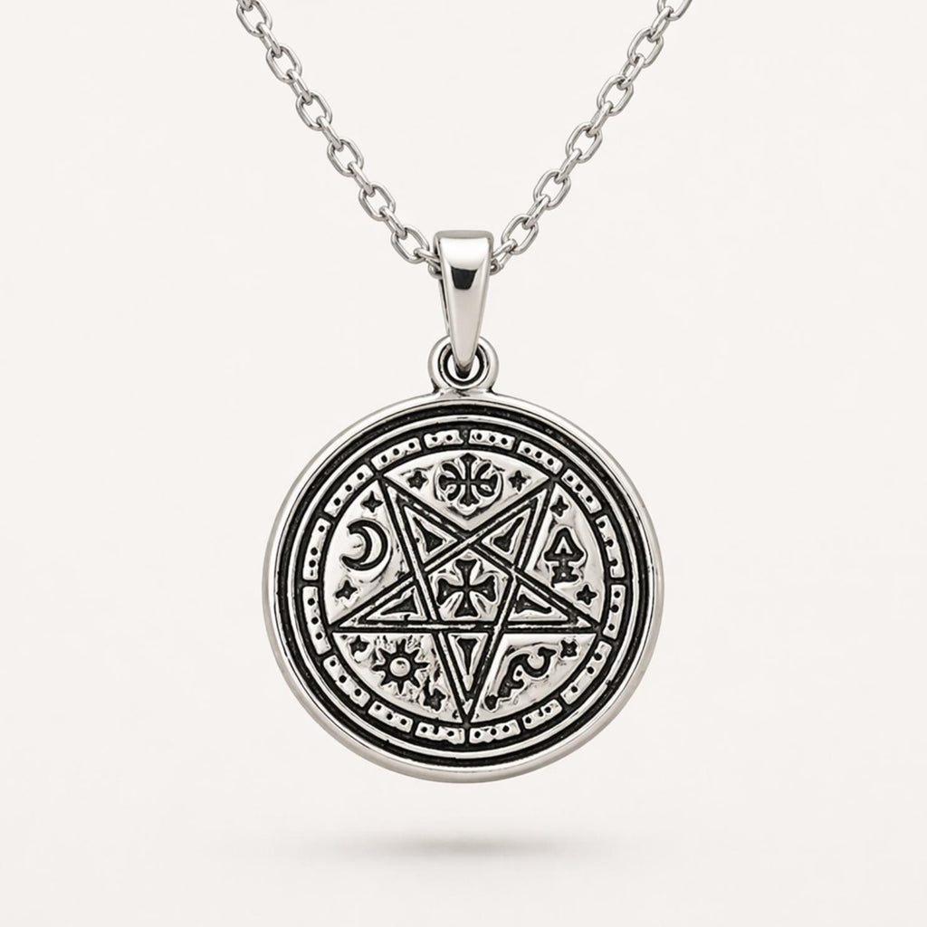 Pentagram Necklace – Sterling Sliver Witchy, Gothic Necklace (4 Designs)