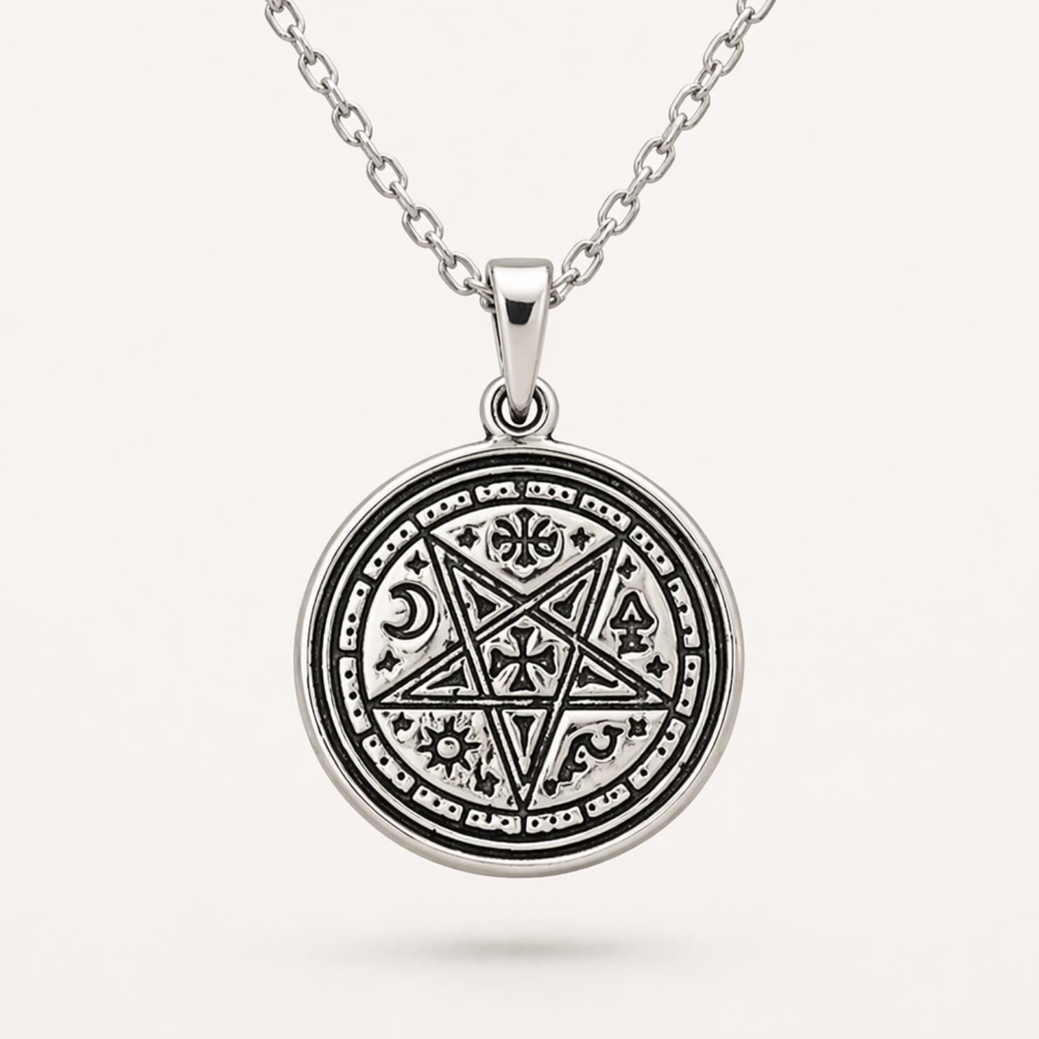 Pentagram Necklace – Sterling Sliver Witchy, Gothic Necklace (4 Designs)